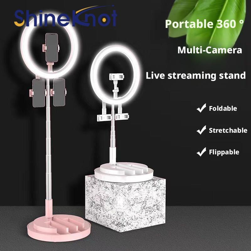 Photography Lighting Meter - SHINEKNOTモバイルビューティーフィルライト3段階調光LED 12インチ写真撮影用円形ブラケットライト調整可能まつげエクステ用折りたたみ式ライト