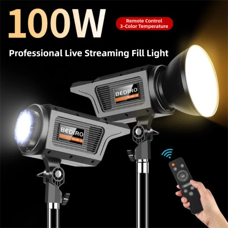 Photography Lighting Angles - 100Wスタジオフラッシュライト、ボーエンズマウント、6500K LEDモデリングランプ、角度調整可能な商品撮影ライト
