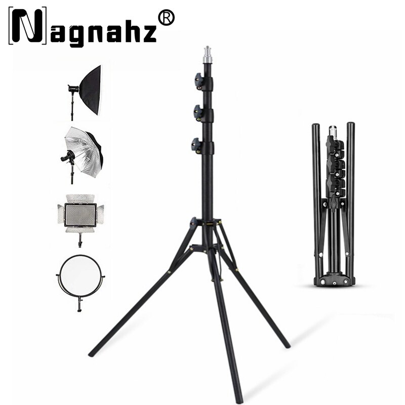 Photography Lighting Triangle - Nagnahz 78インチ写真照明三脚アルミ合金折りたたみ式ポータブルライトスタンド写真カメラフラッシュマウントブラケット
