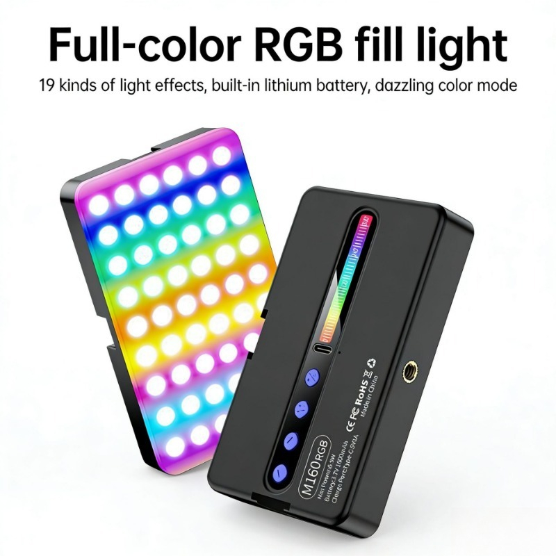 Photography Lighting Portable - 携帯用写真撮影用ポケットフィルライト フルカラーLED モバイルフォン自撮りライト ソフトライト