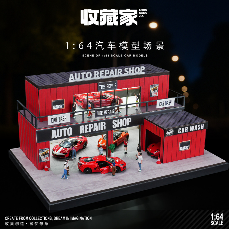 Photography Lighting Simulator Free - 1/64スケールの多層コンテナ駐車場シミュレーションモデル（ライト付き）、マクロ写真撮影やコレクション展示用