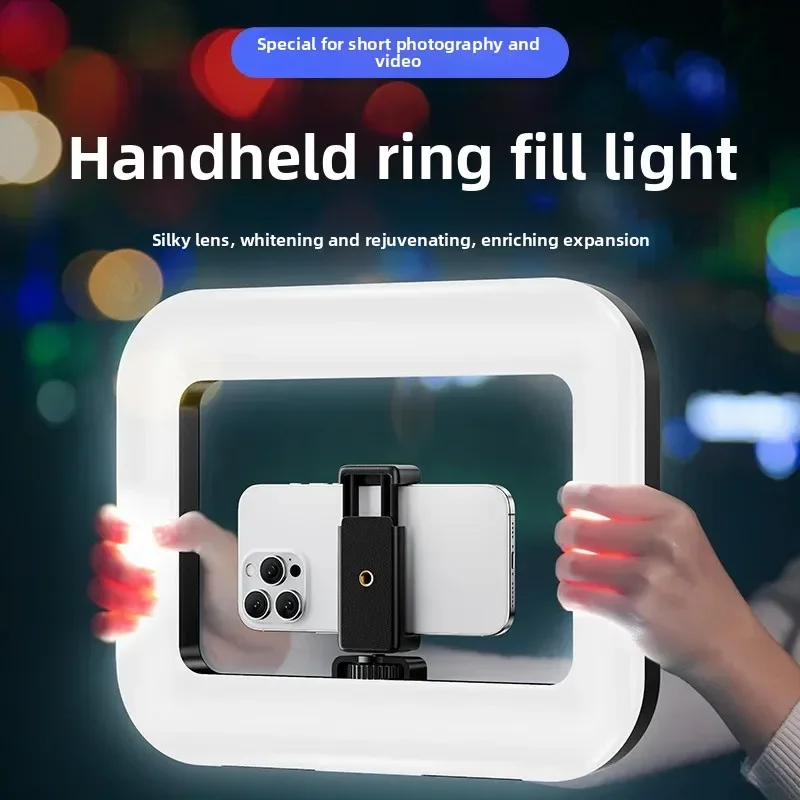Quality Photography Lighting - ポータブルハンドヘルドリングLEDライト 新型ウサギケージ照明 撮影用ランプ モバイルライブ配信 セルフィーライト装飾用
