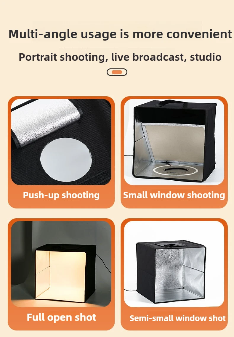 Photography Lighting Options - フォトスタジオボックス 30cm 40cm ポータブルライト ソフトボックス 3000K-6000K