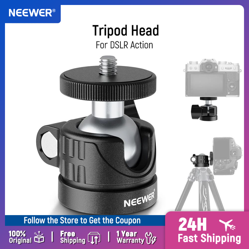 NEEWERミニボールヘッド、ポータブル三脚ヘッドカメラマウ - Photography Lighting Triangle のレビューと価格