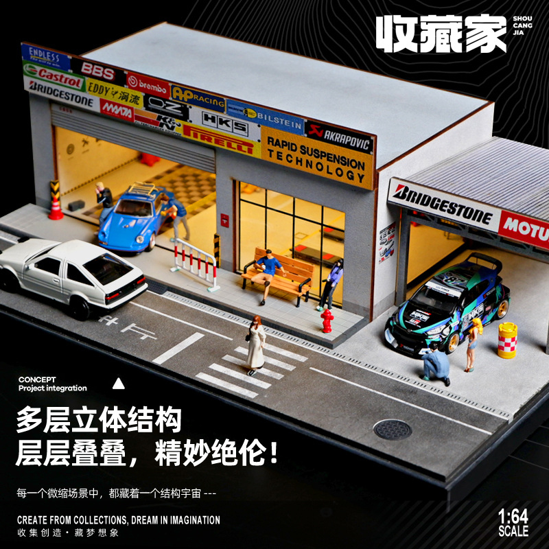 1/64スケールの日本のガレージジオラマ、LEDライト付きミ - Photography Lighting Simulator Free のレビューと価格