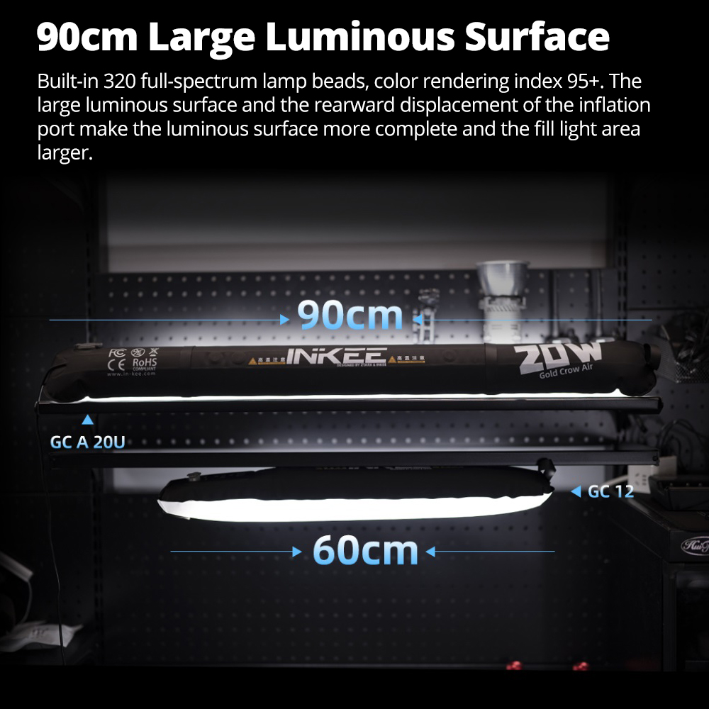 インキー GCA20U エアチューブ LEDライト 20W  - Photography Lighting Options のレビューと価格