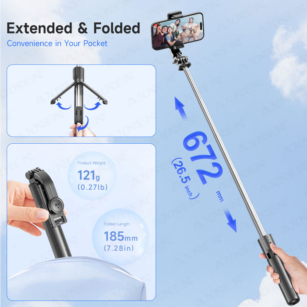 Selfie Stick 三脚、取り外し可能な Blueto - Photography Lighting Triangle のレビューと価格