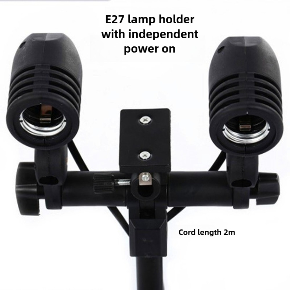 電球スタンド 2M、E27 ACソケット付き傘型ランプホルダ - Lighting In Photography Studio のレビューと価格