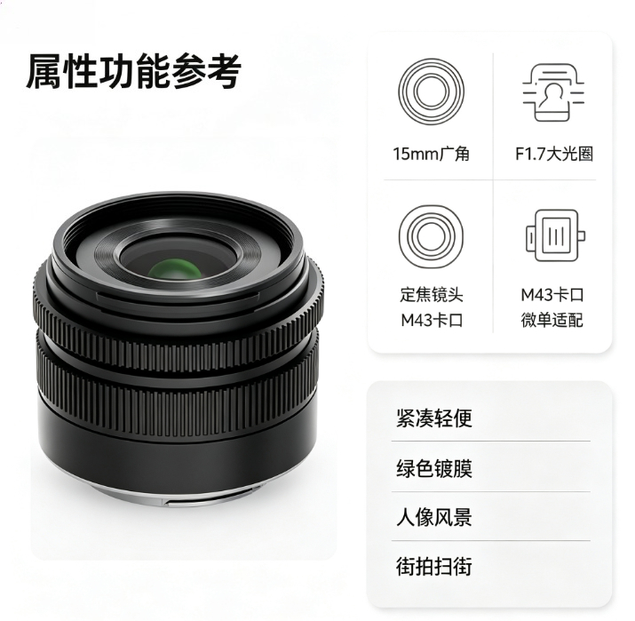 15mm F1.7 MFT単焦点レンズ。広角、大口径、高画質 - Photography Lighting Angles のレビューと価格
