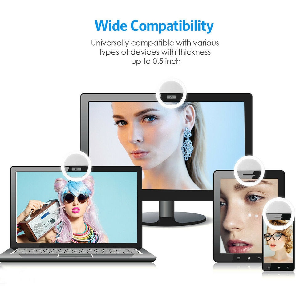 USB充電式LEDリングライト,電話クリップ,写真,ビデオ, - Photography Lighting Professional のレビューと価格