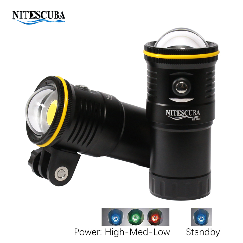 Nitescuba NSV60 LED ダイビングビデオライ - Photography Lighting Angles のレビューと価格