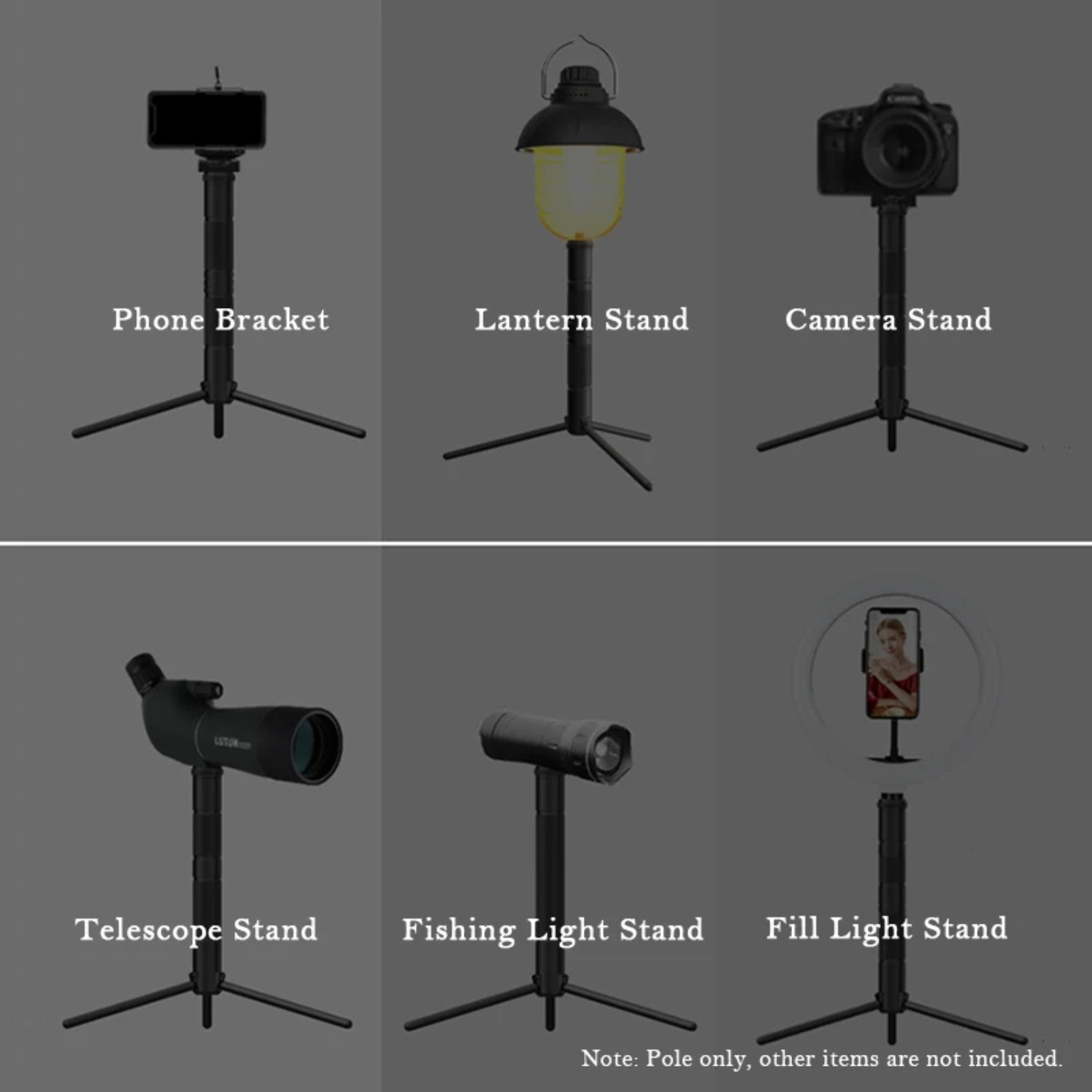 新しいアルミランタンスタンドキャンプランプポール折りたたみ式 - Photography Lighting Triangle のレビューと価格