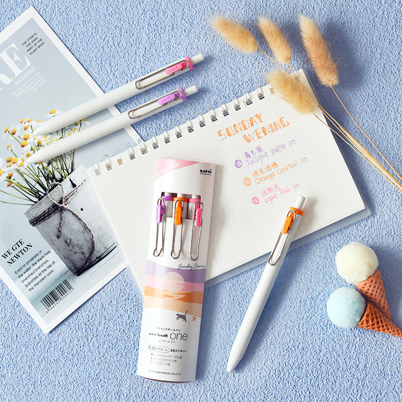 ユニボール1つのペン限定セットカラーインク0.38/0.5ミ - Coloured Gel Set のレビューと価格