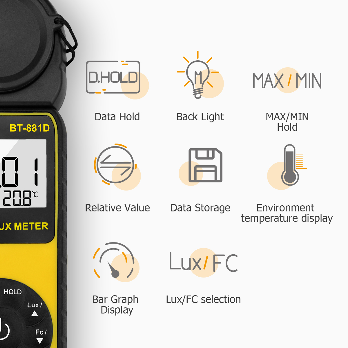 デジタル照度計 400,000 ルクス ハンドヘルド照度計照 - Photography Lighting Meter のレビューと価格