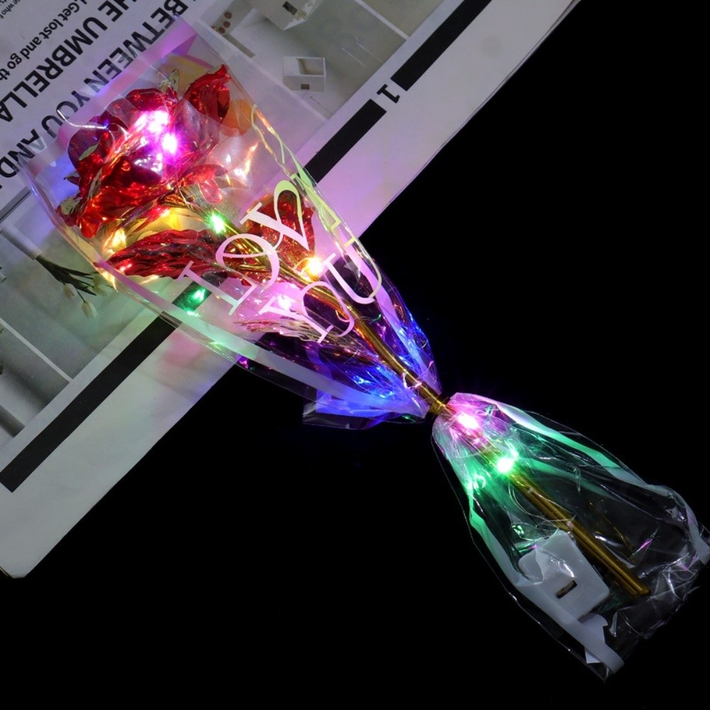 光る金箔のバラの花LEDライト写真撮影用小道具模擬バラの花束 - Photography Lighting Simulator Free のレビューと価格
