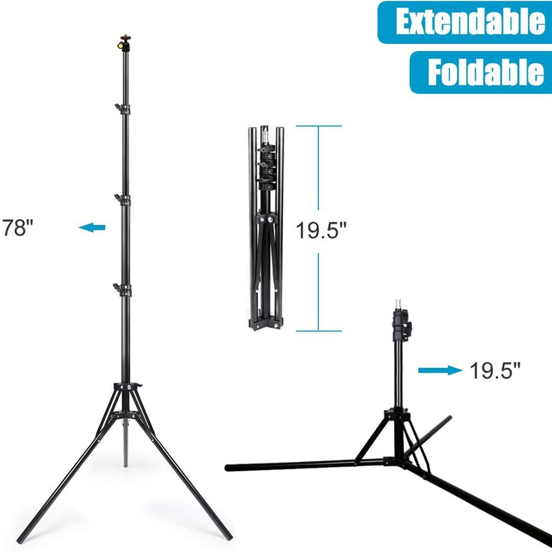 Nagnahz 78インチ写真照明三脚アルミ合金折りたたみ式 - Photography Lighting Triangle のレビューと価格