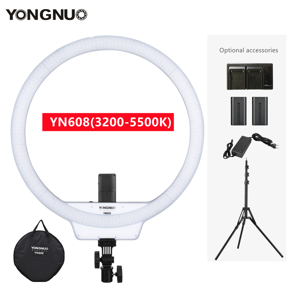 YONGNUO-YN608 LEDスタジオライトリング,ビデ - Photography Lighting Options のレビューと価格