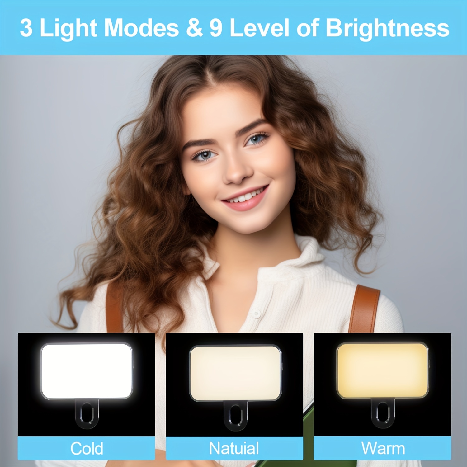 クリップ式携帯電話用フィルライト、冷光・中性光・暖光のオプシ - Photography Lighting Options のレビューと価格