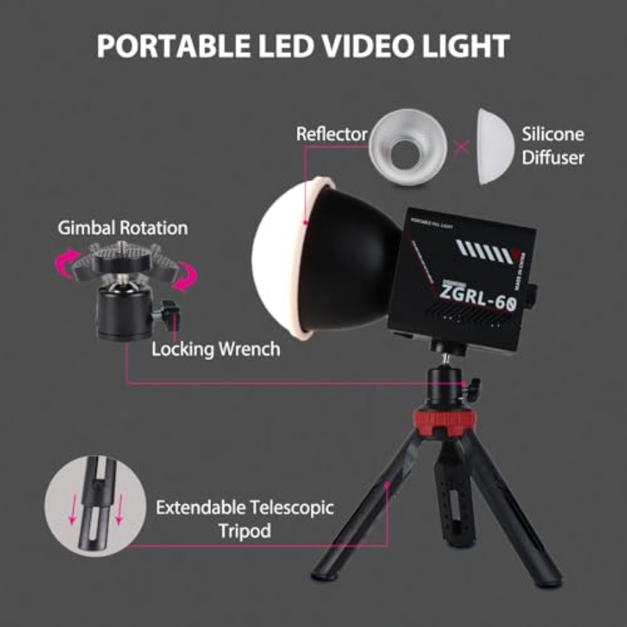 60W COB LED ビデオライト ハンドヘルド ポータブ - Photography Lighting Portable のレビューと価格
