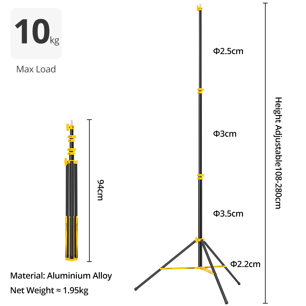 AMBITFUL GM280Y 280cmプロフェッショナル - Photography Lighting Triangle のレビューと価格