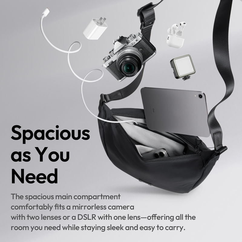 Ulanzi HMN1 ルナ スリングバッグ ホワイト/ブラ - Photography Lighting Bag のレビューと価格