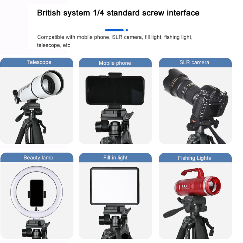 55インチユニバーサル三脚スタンド（携帯電話、カメラ、双眼鏡 - Photography Lighting Triangle のレビューと価格