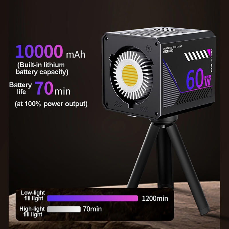 60W RGBビデオライト ポータブルLED撮影スタジオライ - Photography Lighting Meter のレビューと価格