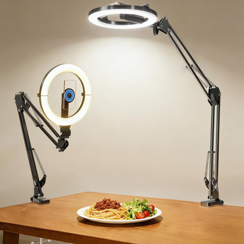 10インチリングライト付き磁気オーバーヘッドフォンマウント、 - Photography Lighting Triangle のレビューと価格