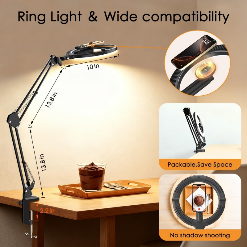 10インチリングライト付き磁気オーバーヘッドフォンマウント、 - Photography Lighting Triangle のレビューと価格