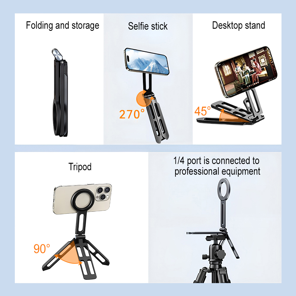 マグネット式スマホホルダー 四軸360度回転 °   回転折 - Photography Lighting Portable のレビューと価格