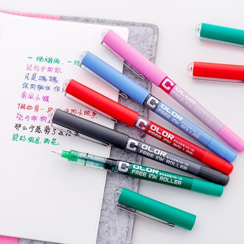 7ピース/セット大容量ストレート液体ローラーゲルペン0.28 - Coloured Gel Set のレビューと価格